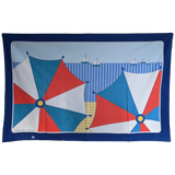 HERMES Vintage Parasols Cotton Tablecloth 150 x 182 cm