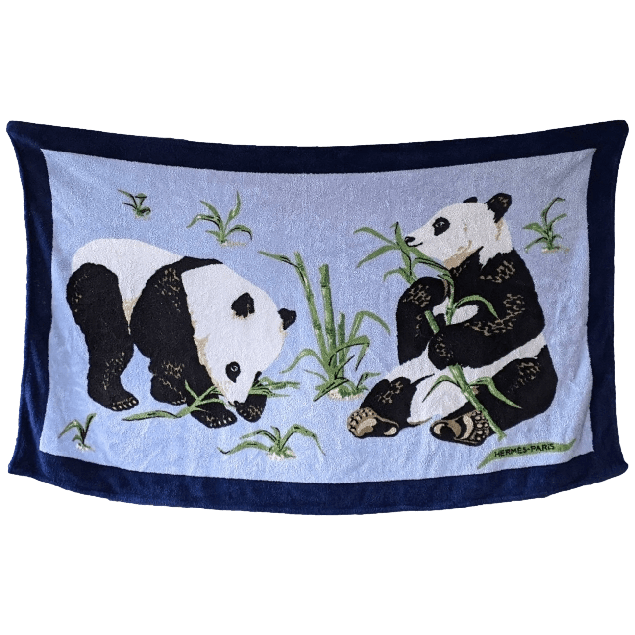 HERMES Lot of 2 Terry Cotton Beach Towels 90 x 150 cm