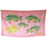 HERMES Lot of 2 (Poissons, Poissons) Tapis de Plage Terry Beach Towel 90 x 150 cm