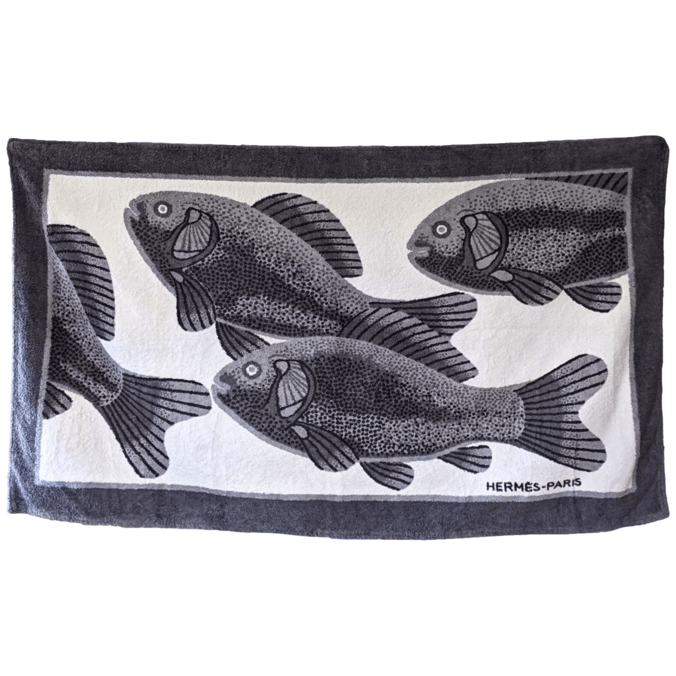 HERMES Lot of 2 Terry Beach Towels 90 x 150 cm