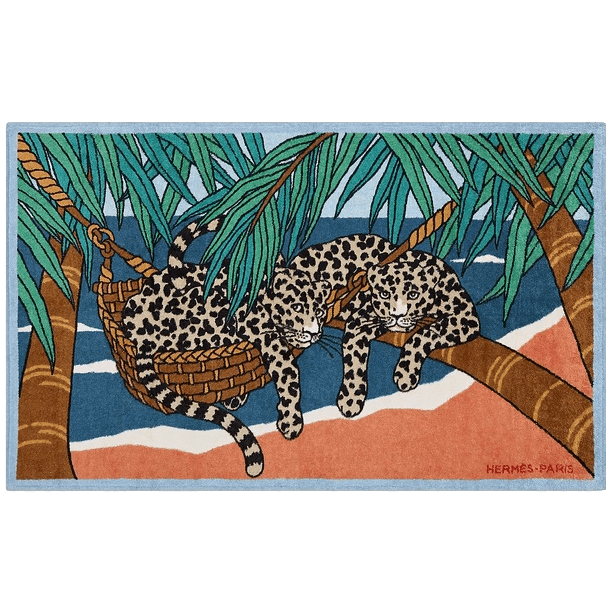 HERMES Tapis de Plage Lot de 3  (Jin Leo, Tigre Ananas, Coeur de l'été) Beach Towels