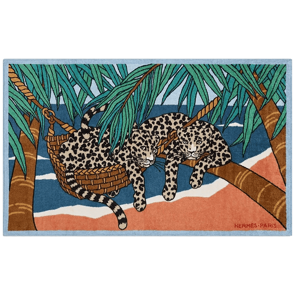 HERMES Tapis de Plage Lot de 3  (Jin Leo, Tigre Ananas, Coeur de l'été) Beach Towels