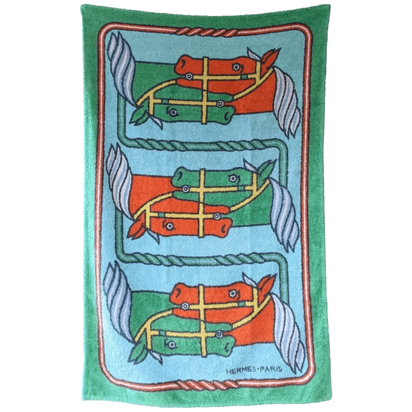 HERMES Lot of 3 Terry Beach Towels 90 x 150 cm