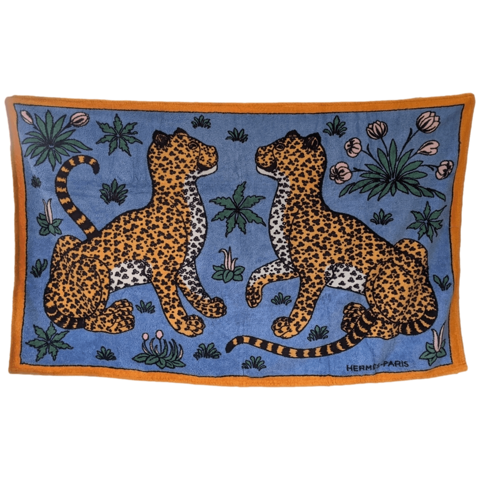 HERMES Lot de X Tapis de Plage Terry Beach Towel 90 x 150 cm