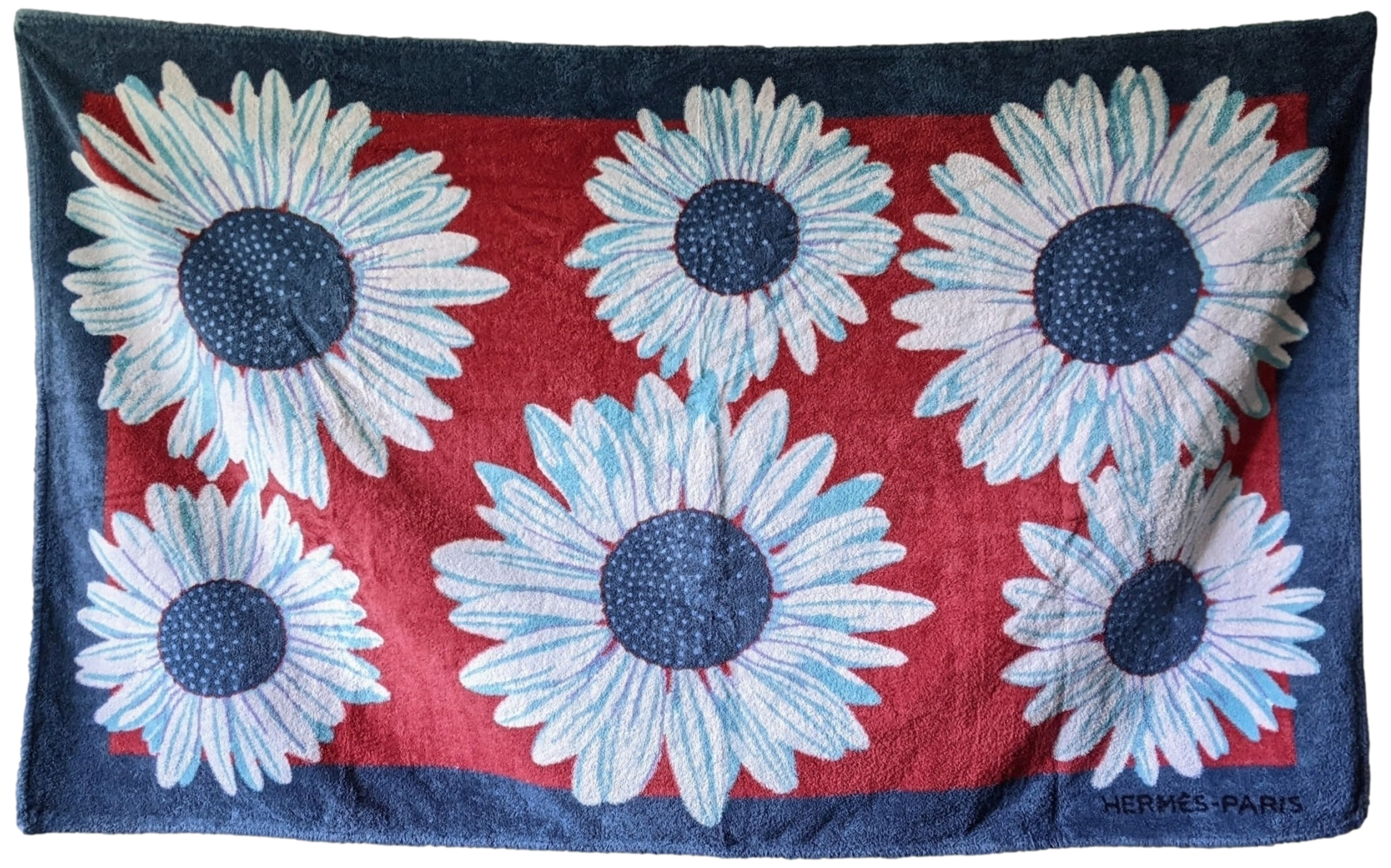 HERMES MARGUERITES Daisy Terry Beach Towel 90 x 150 cm