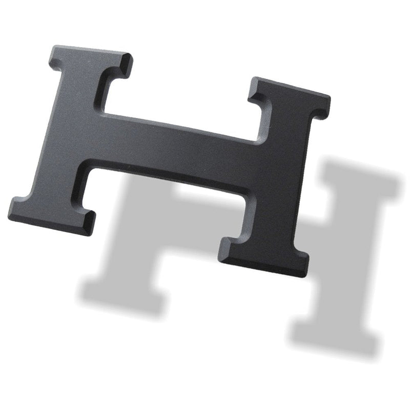 Hermes Matt Black Buckle of Belt H 32 mm, New! - poupishop
