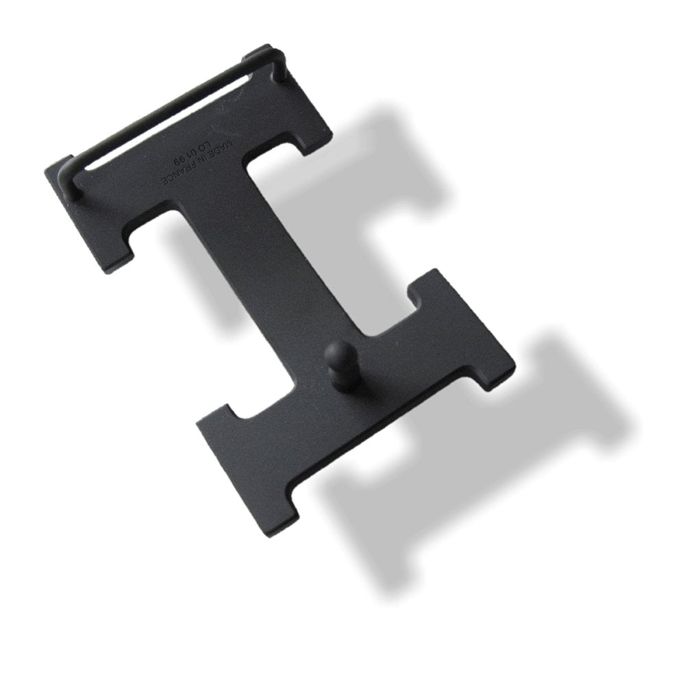 Hermes Matt Black Buckle of Belt H 32 mm, New! - poupishop