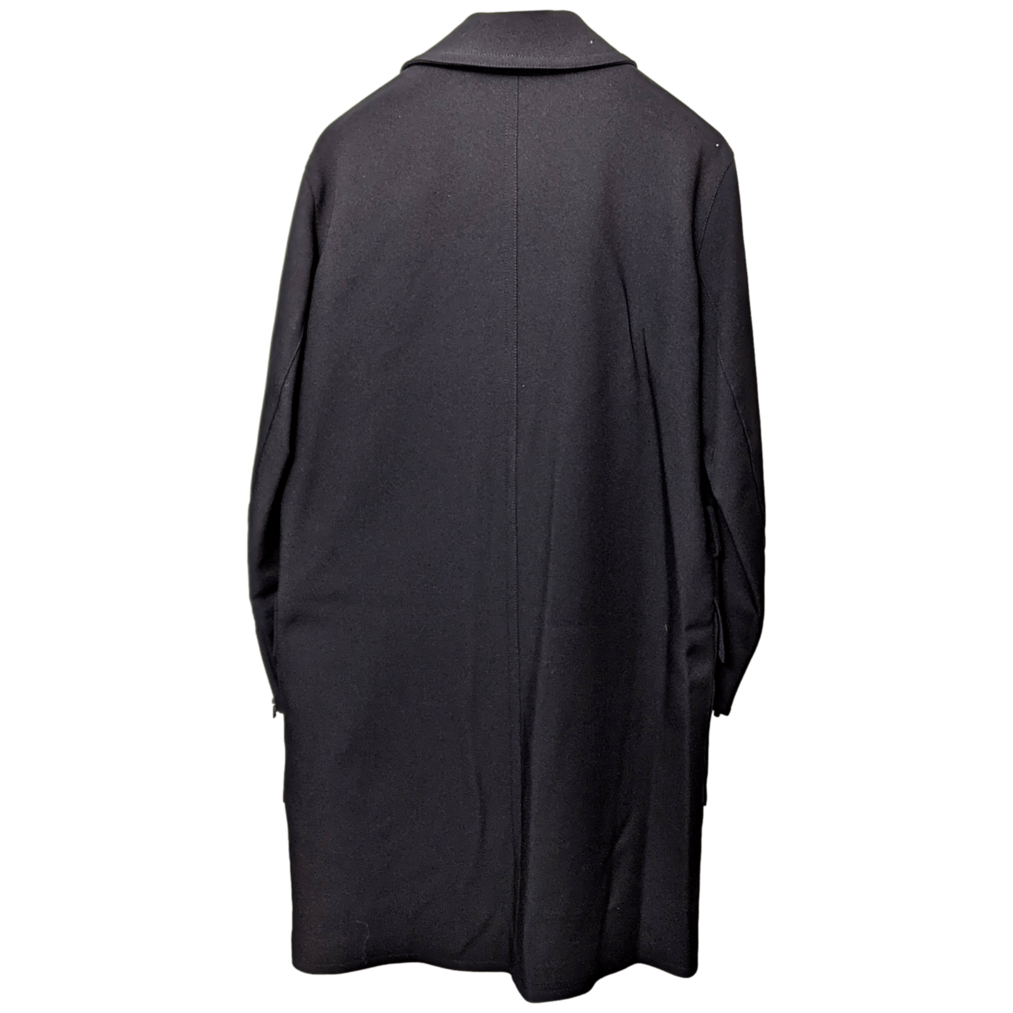 HERMES Men's Black Long Coat Sz52