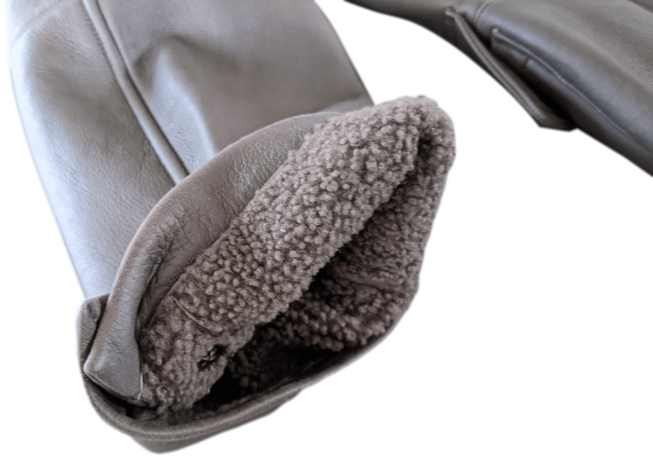 HERMES Men's Elephant Grey Long Fur-lined Lamb Coat Sz54,