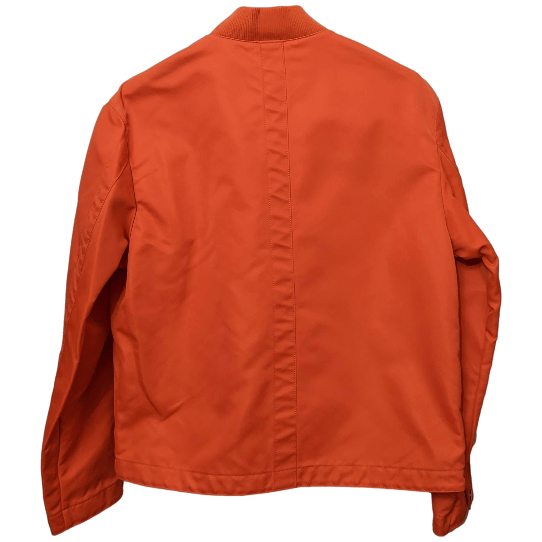 HERMES BLOUSON DROIT Men's POP ORANGE Straight Cut Jacket Sz50,