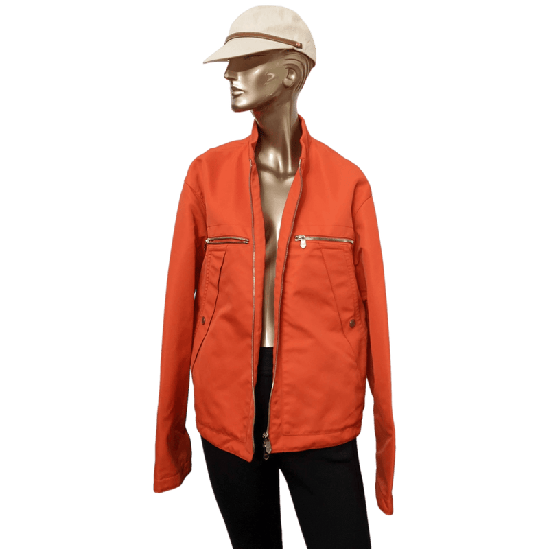 HERMES BLOUSON DROIT 2022 F/W Men's POP ORANGE Straight Cut HERMES BLOUSON DROIT 2022 F/W Men's POP ORANGE Straight Cut