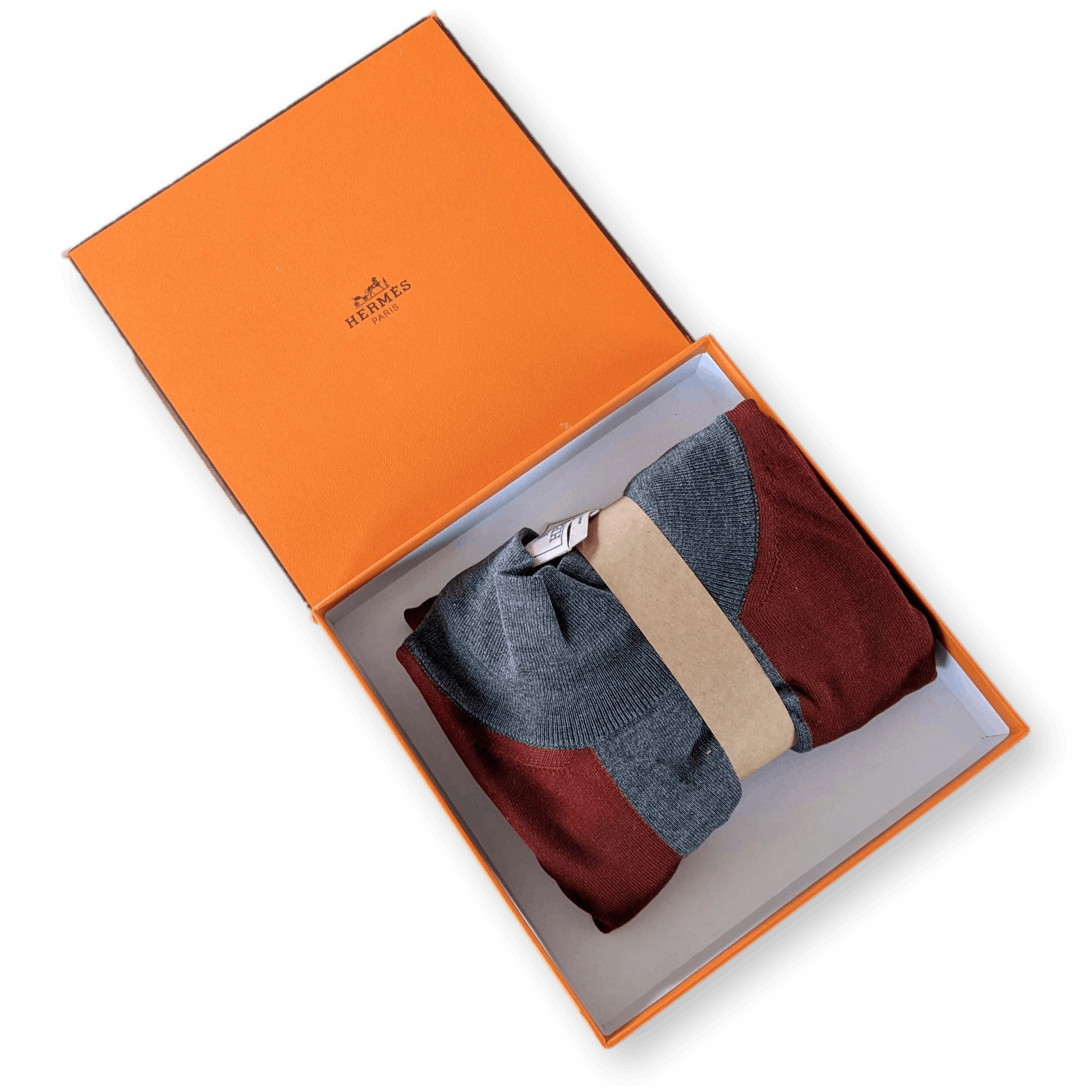 HERMES Men’s silk high-collar sweater Sz L