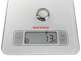 Hermes Men's Brushed/Shiny Stainless Steel DELTA Unisex Ring Sz60, NIB! - poupishop