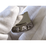 HERMES Men's Important Signet Ring H in Brushed/Shiny Stainless Steel