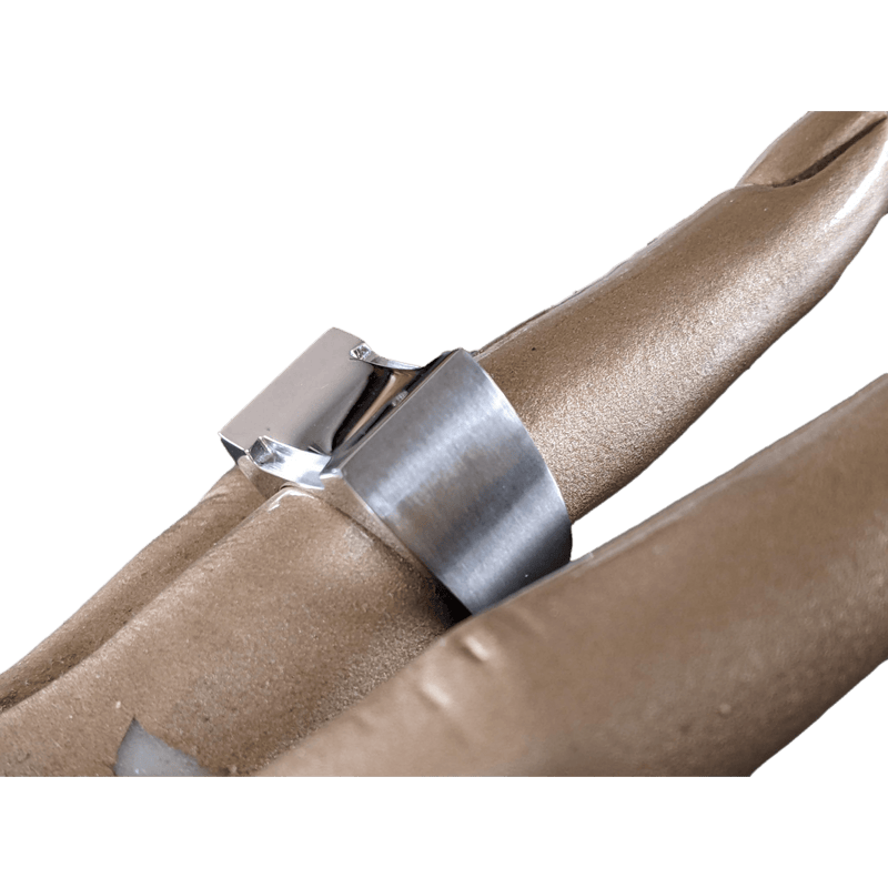 HERMES Men's Important Signet Ring H in Brushed/Shiny Stainless Steel