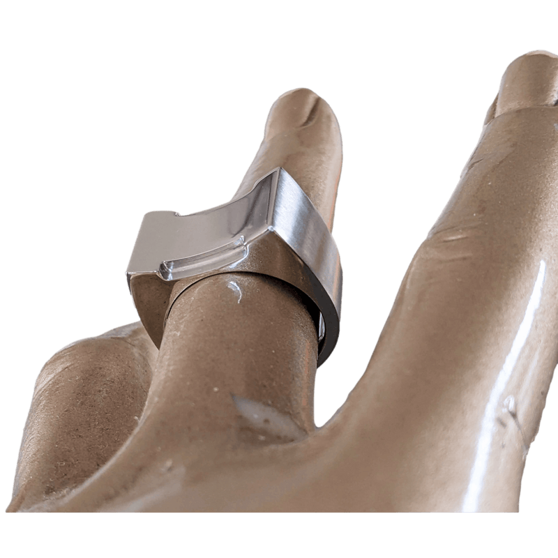 HERMES Men's Important Signet Ring H in Brushed/Shiny Stainless Steel