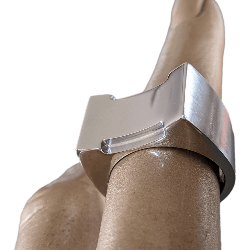 HERMES Men's Important Signet Ring H in Brushed/Shiny Stainless Steel