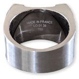 HERMES Men's Important Signet Ring H in Brushed/Shiny Stainless Steel