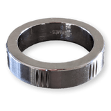 HERMES Men's Brushed/Shiny Stainless Steel Unisex Ring Sz60