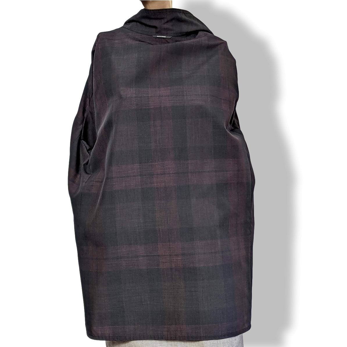 Hermes Men's Tartan Caban Peacoat Coat Sz48, Pur Luxe, NEW! - poupishop