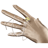 HERMES MINI POP H Yelllow & Palladium Pendant Necklace