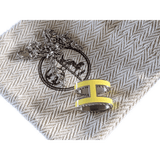 HERMES MINI POP H Yelllow & Palladium Pendant Necklace