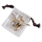 HERMES MINI POP H Yelllow & Palladium Pendant Necklace