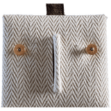 HERMES MINI POP H Marron Glacé & Pink Gold Pierced Earrings