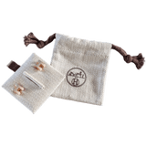 HERMES MINI POP H Marron Glacé & Pink Gold Pierced Earrings