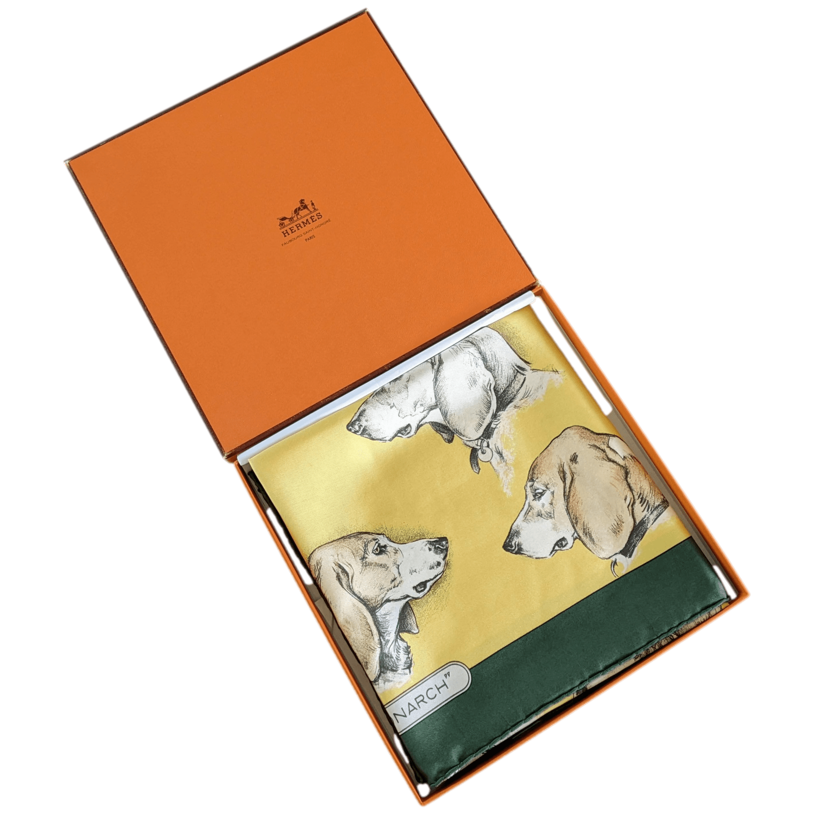 HERMES MONARCH 1974 by Xavier de Poret Twill 90 x 90 cm