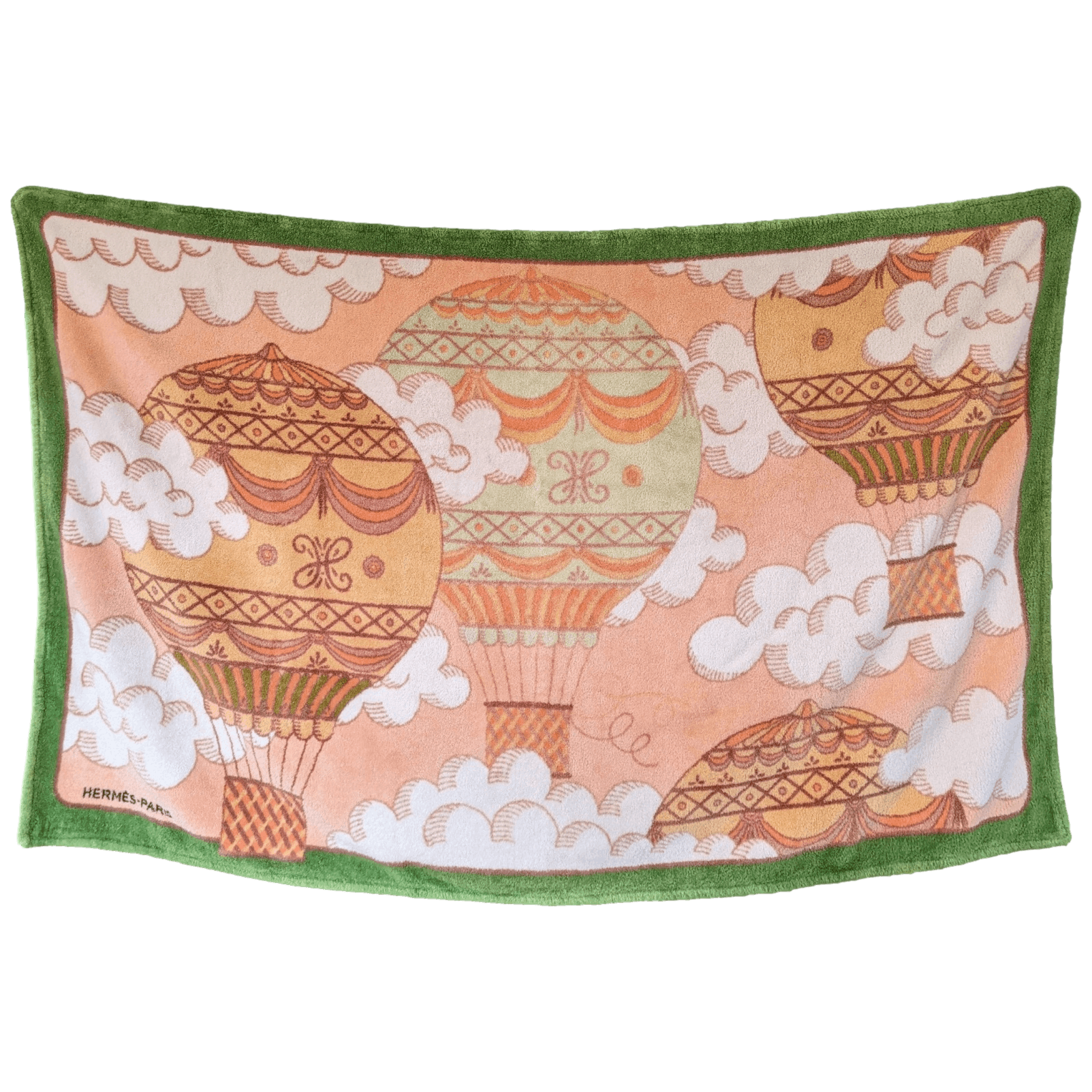 HERMES Montgolfieres Hot Air Balloon Beach Towel 90 x 150 cm 