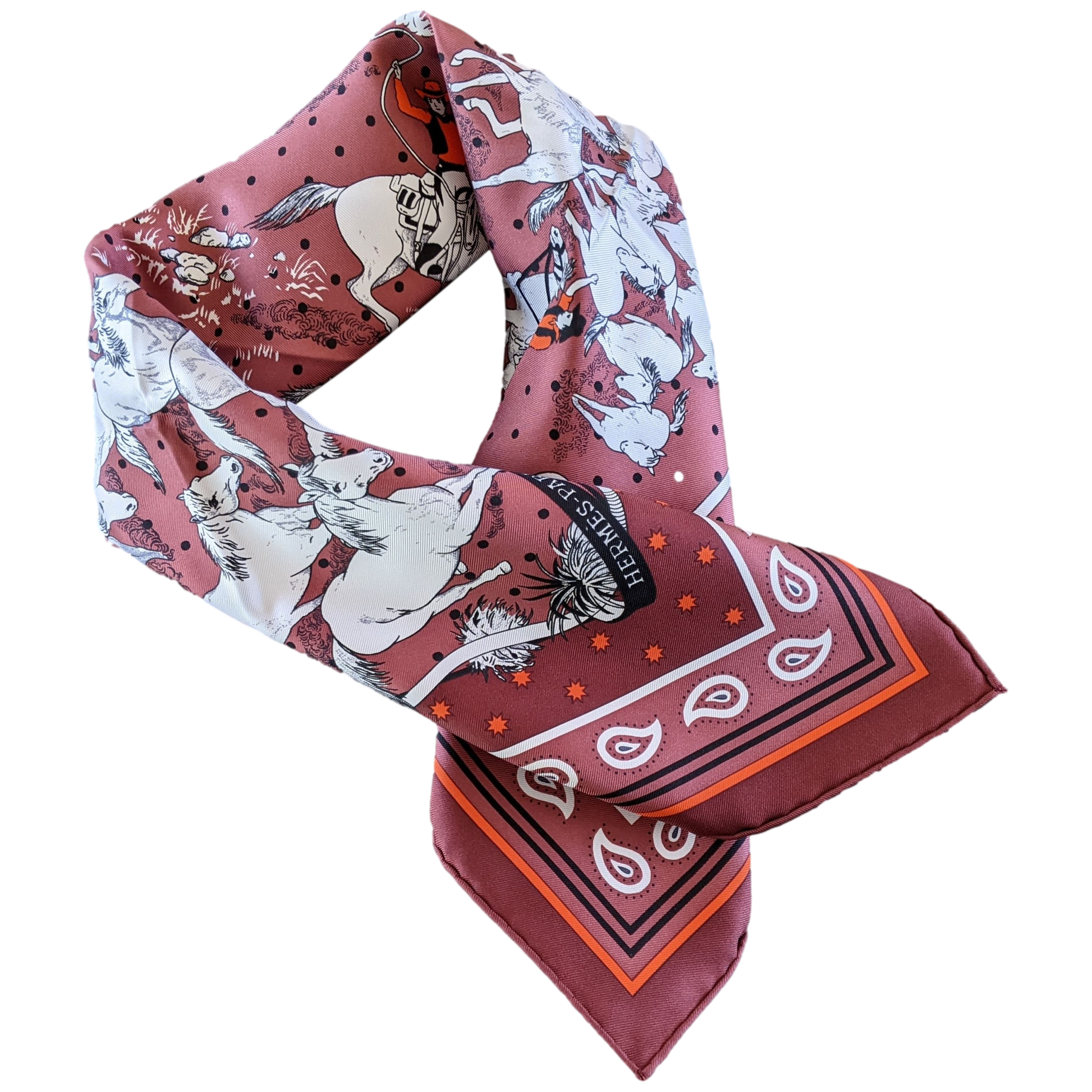 HERMES MUSTANGS [JUTTA21] by Robert Dallet Bandana 55 x 55 cm