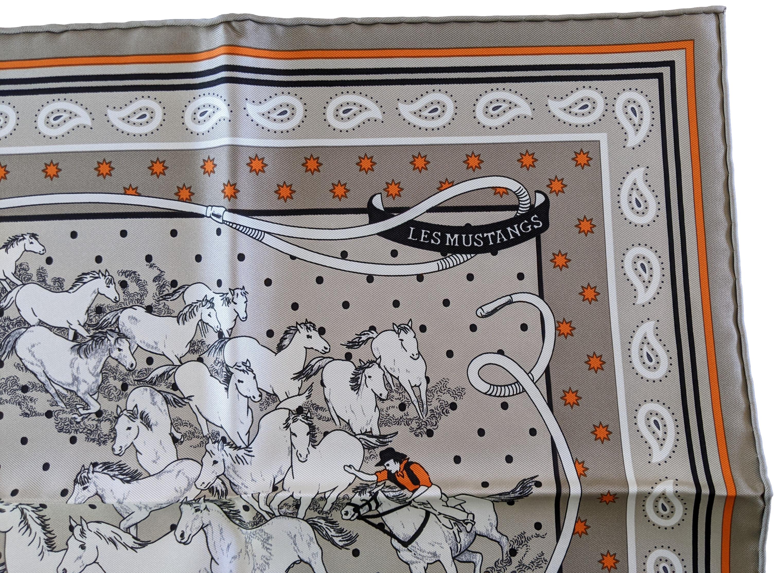 HERMES MUSTANGS [JUTTA18] by Robert Dallet Bandana 55 x 55 cm