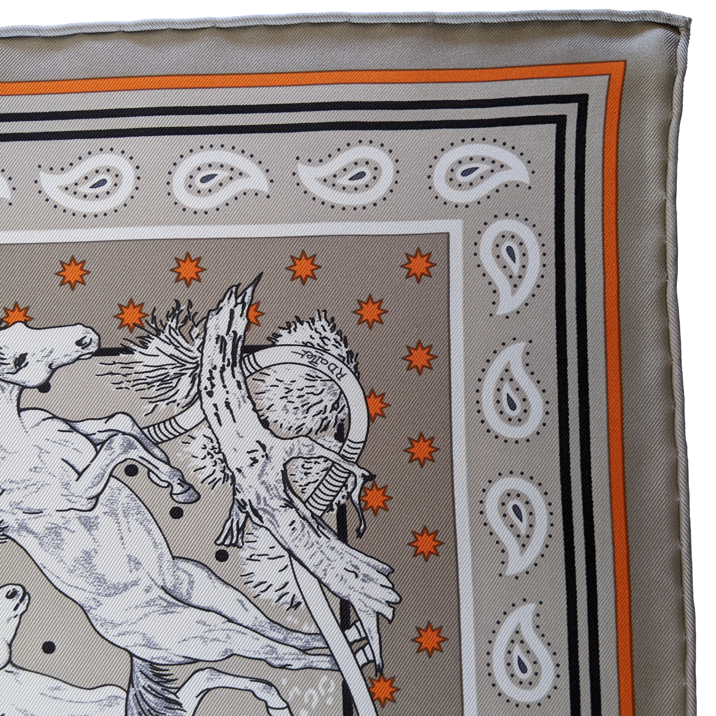 HERMES MUSTANGS [JUTTA18] by Robert Dallet Bandana 55 x 55 cm