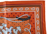 HERMES MUSTANGS [JUTTA19] by Robert Dallet Bandana 55 x 55 cm