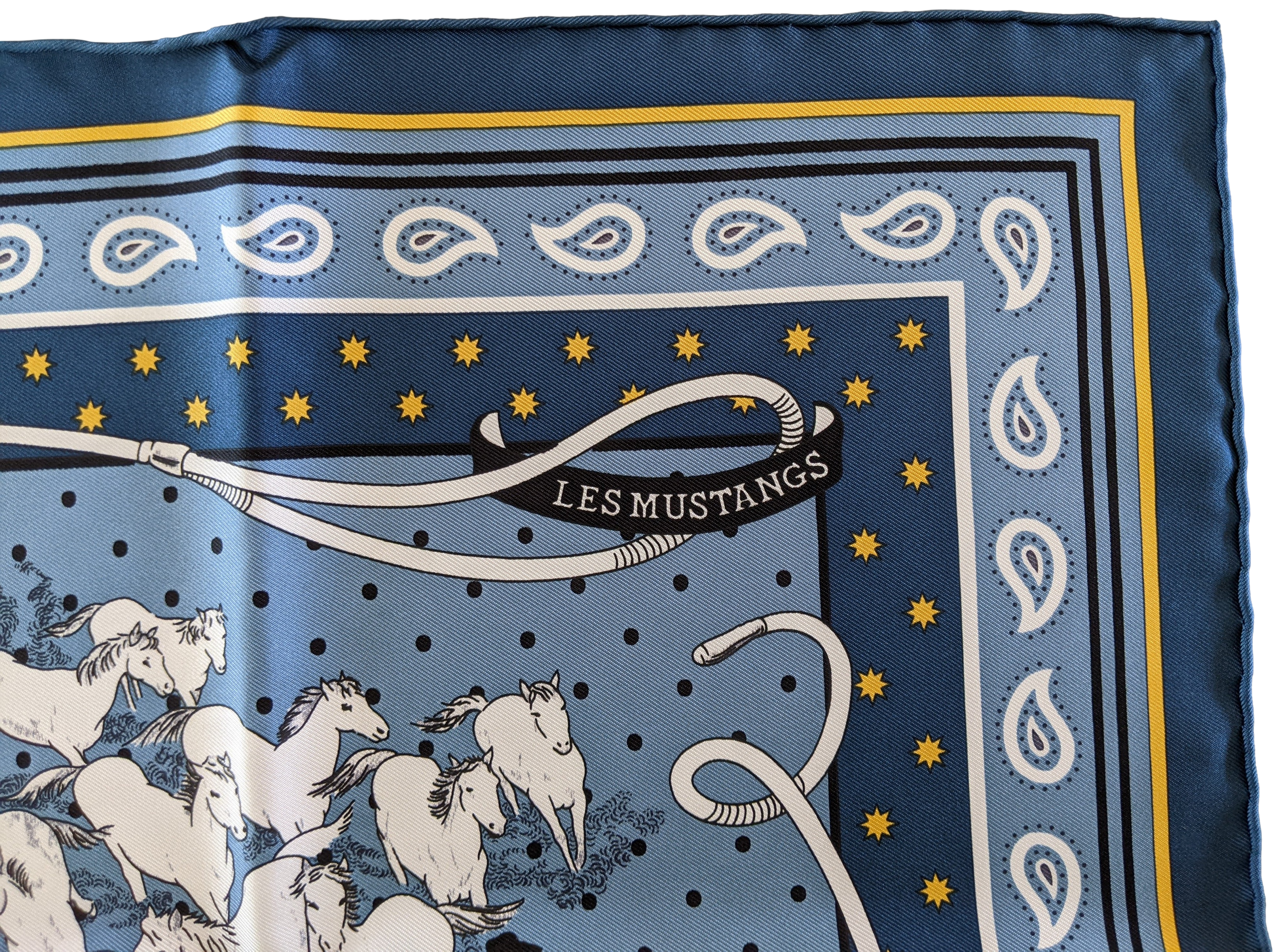 HERMES MUSTANGS [JUTTA20] by Robert Dallet Bandana 55 x 55 cm