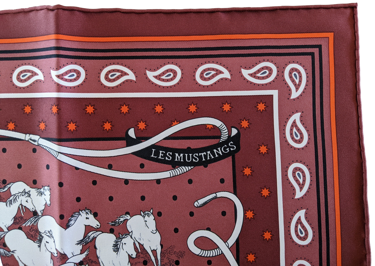 HERMES MUSTANGS [JUTTA21] by Robert Dallet Bandana 55 x 55 cm