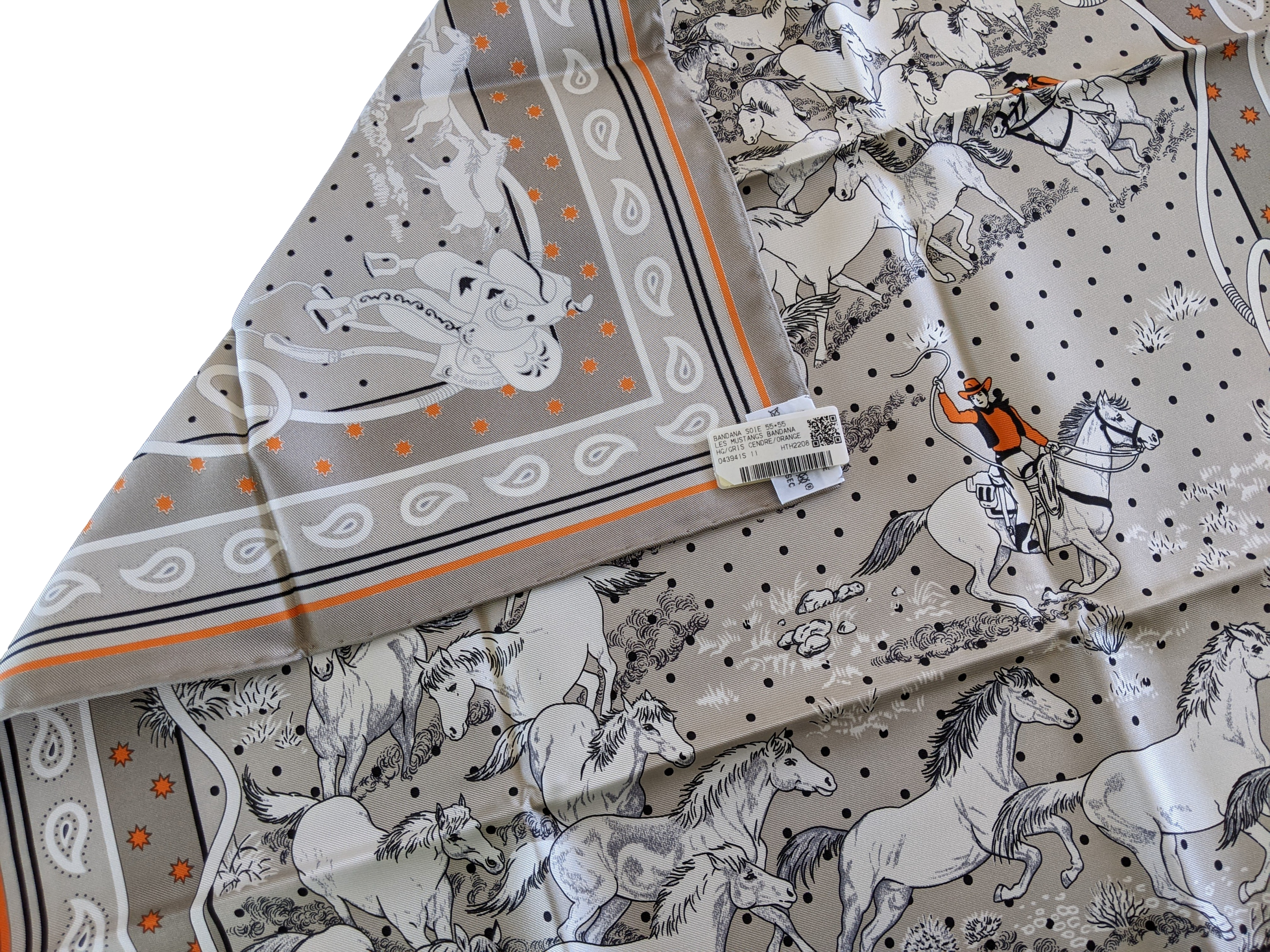 HERMES MUSTANGS [JUTTA18] by Robert Dallet Bandana 55 x 55 cm