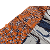 HERMES Unisex Natural/Orange Equestre 70% Cashmere Stole