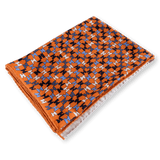 HERMES Unisex Natural/Orange Equestre 70% Cashmere Stole