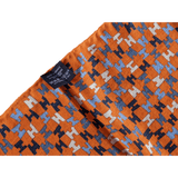 HERMES Unisex Natural/Orange Equestre 70% Cashmere Stole