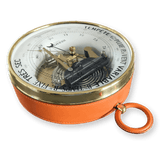 HERMES Paris by Naudet Dourde Luxury Orange Leather Holosteric Barometer