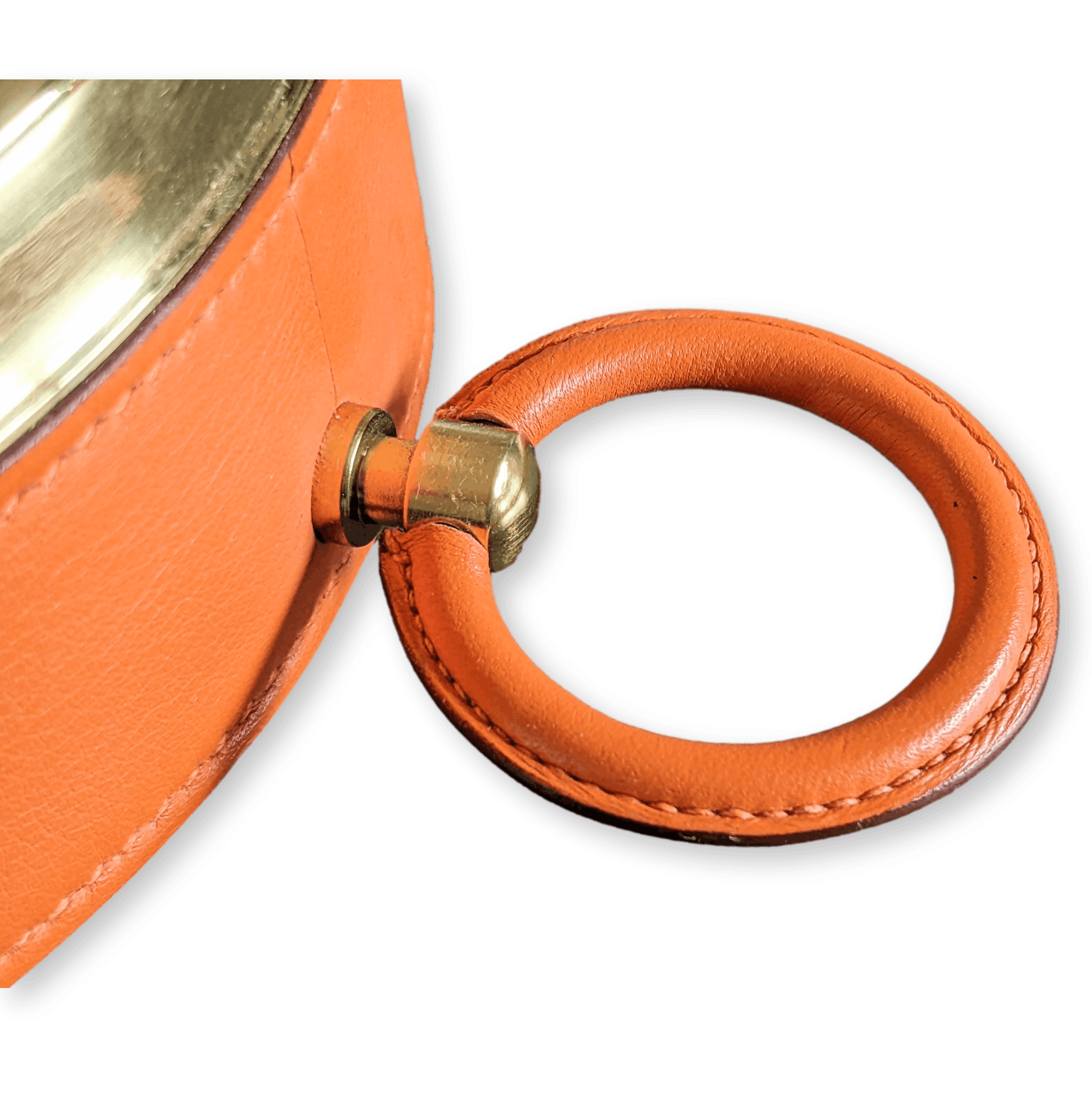 HERMES Paris by Naudet Dourde Luxury Orange Leather Holosteric Barometer
