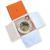 HERMES Paris by Naudet Dourde Orange Leather Holosteric Barometer 