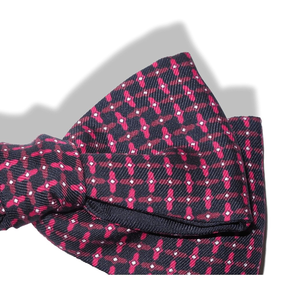 Hermes Navy Red PROPELLER Bow Tie Adjustable Size, New! - poupishop