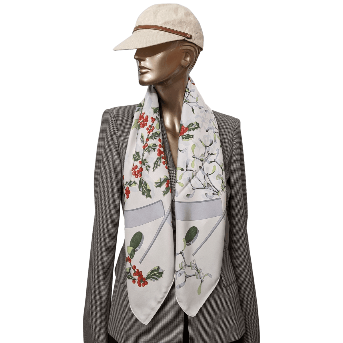 HERMES NEIGE D'ANTAN MEGEVE Specia Issue Twill Scarf 90 x 90 cm