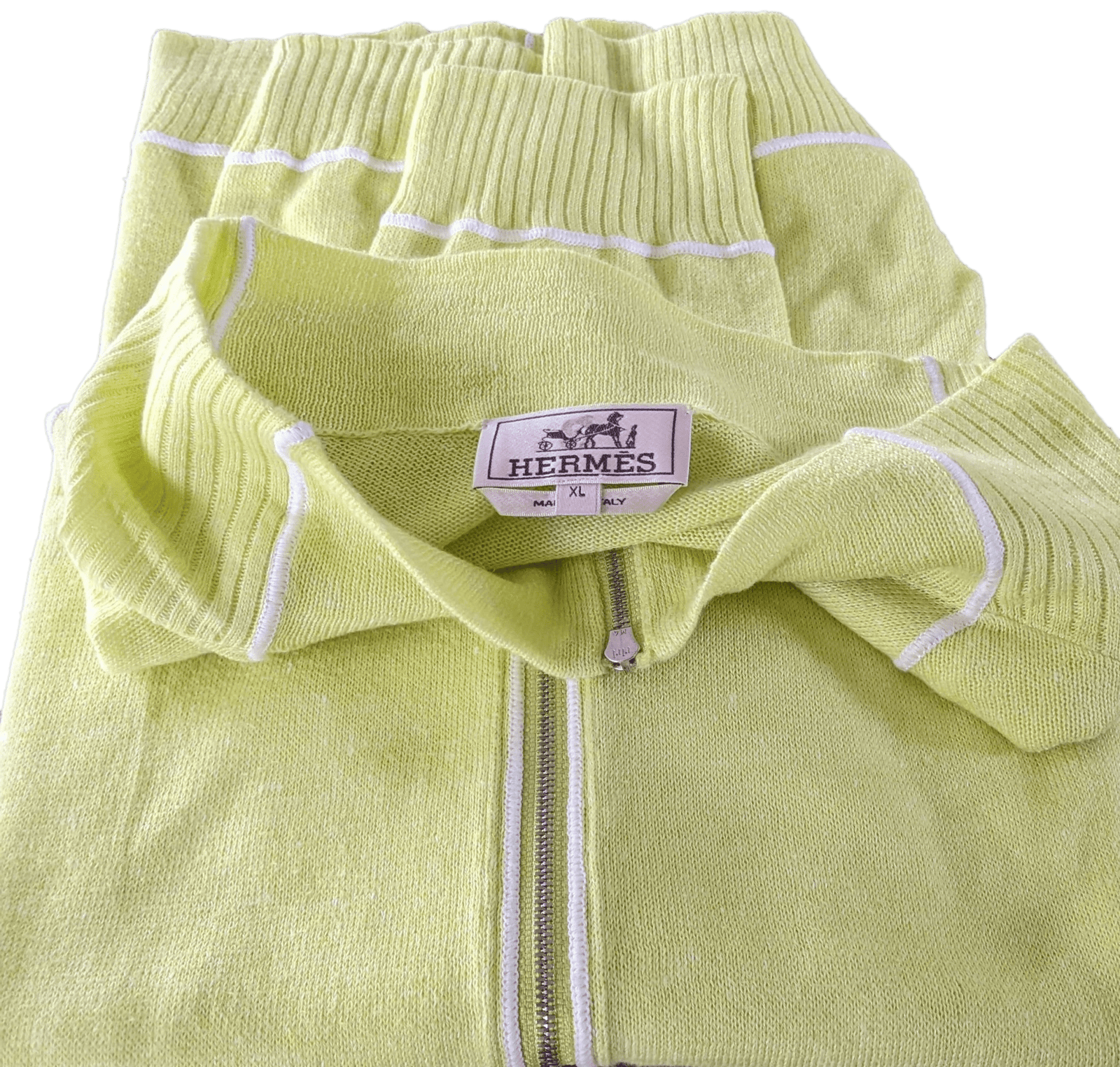 HERMES NEON Men's Cotton/Linen Cardigan SzXL | poupishop HERMES NEON Men's Cotton/Linen Cardigan SzXL | poupishop