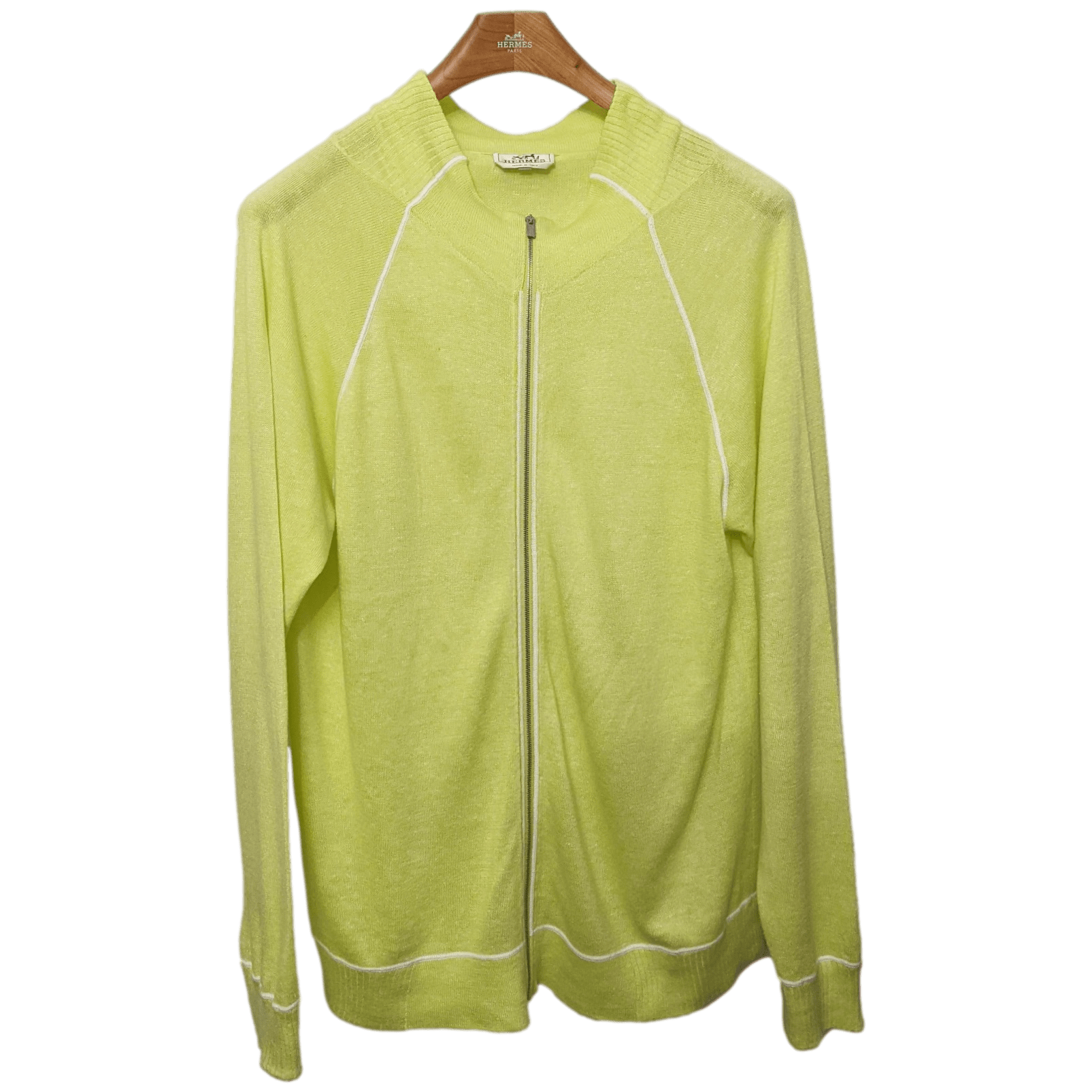 HERMES NEON Men's Cotton/Linen Cardigan SzXL