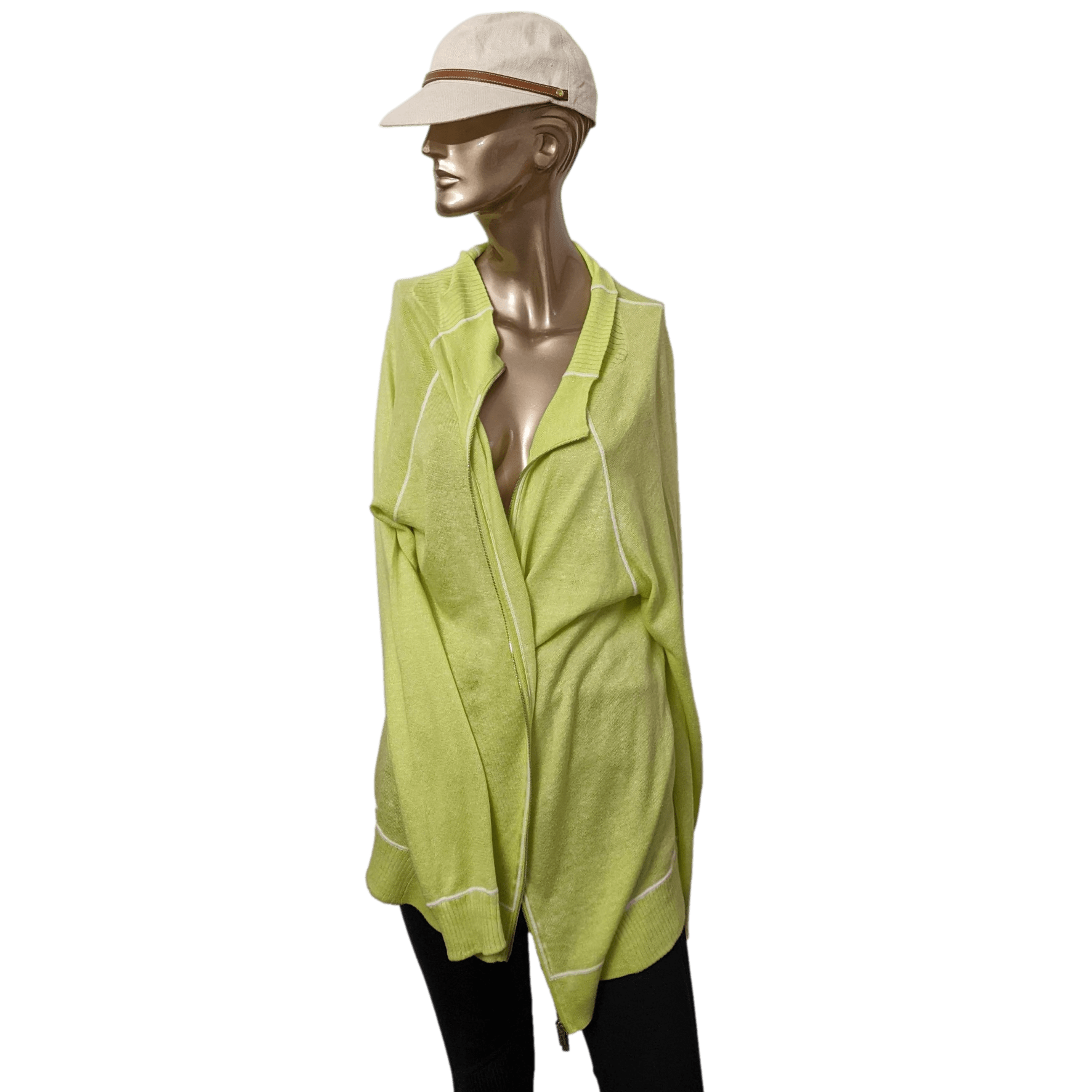 HERMES NEON Men's Cotton/Linen Cardigan SzXL