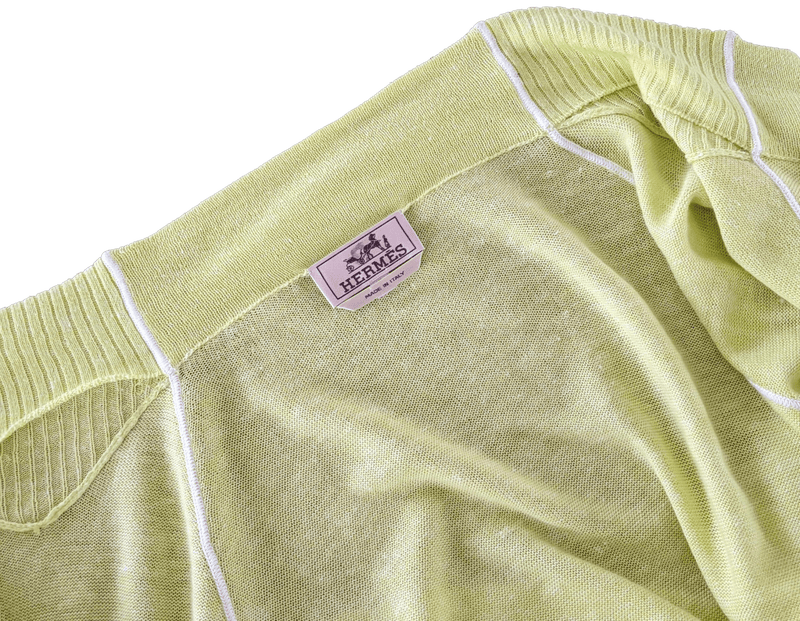 HERMES NEON Men's Cotton/Linen Cardigan SzXL